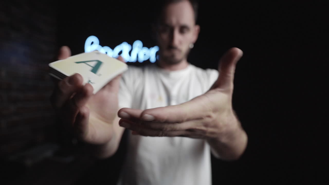 카드 트릭 마술 기술 연습 취미