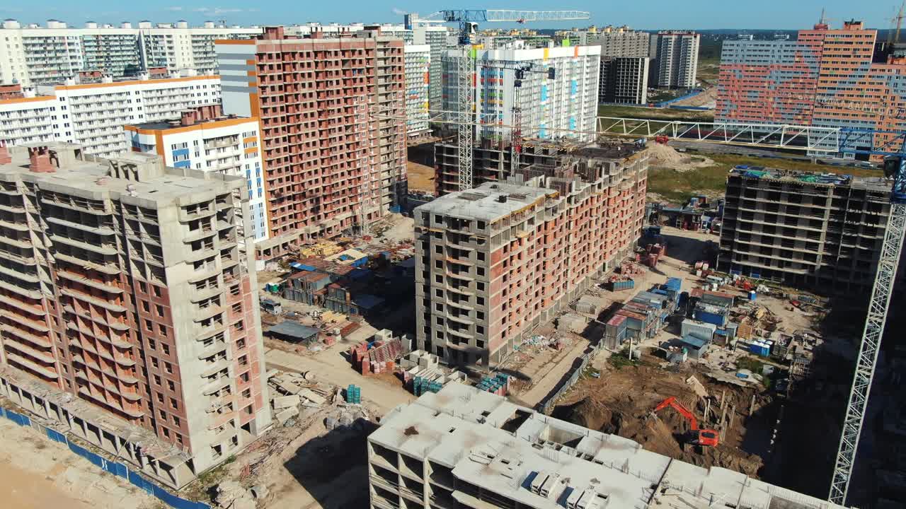 vista aérea de un sitio de construcción residencial