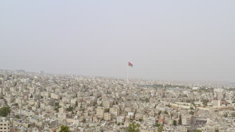 Drone-shot-over-Amman---Jordan,-June-2019