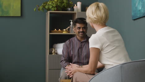 people interacting in a room