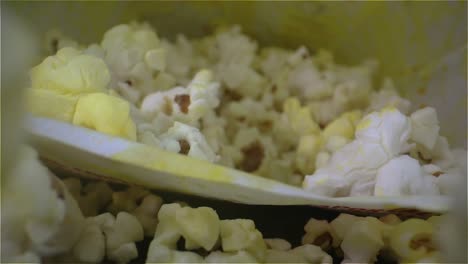 close up of buttery popcorn