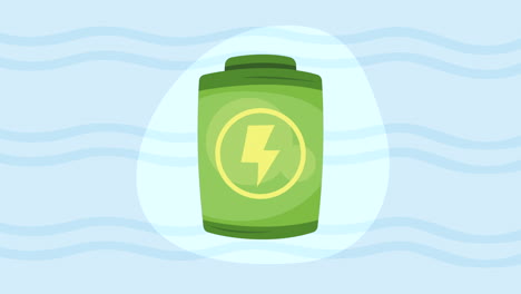 eco friendly battery green animation