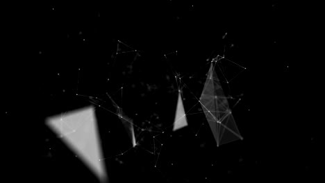 líneas de geometría y puntos bucle sin costuras fondo abstracto