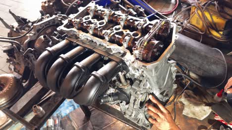 Car Engine Repair in Progress
