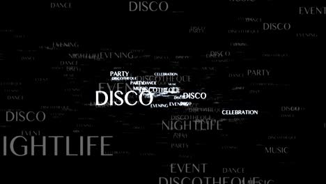 palabras clave de baile de discoteca, renderización, animación, fondo, bucle