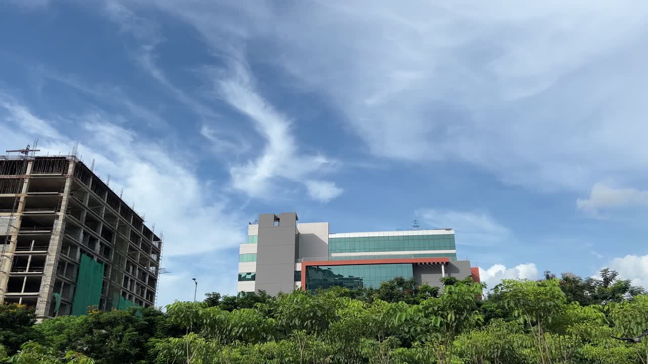 Tata Consultancy Building at Ecospace New Town Kolkata in a sunny day.