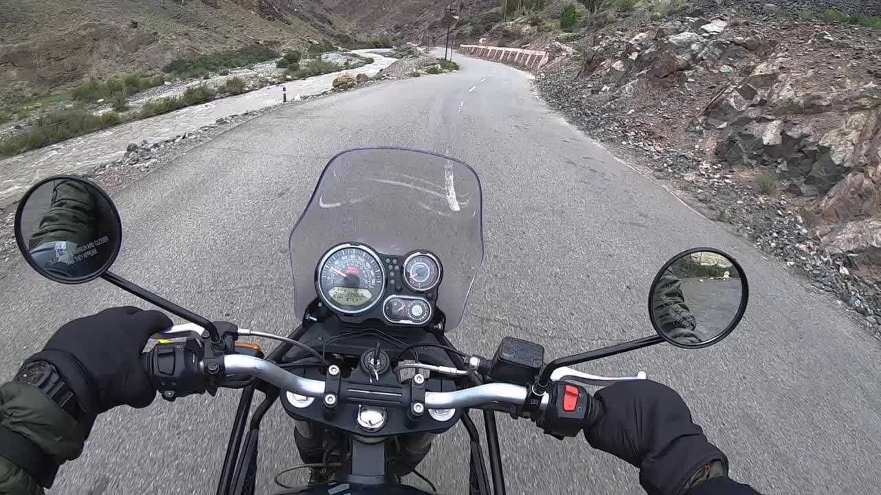 A thrilling clip of slow driving on extremely dangerous mountain mud road during rain. Shot in barren mountains region of Ladakh, close to China Tibet border using an action cam.