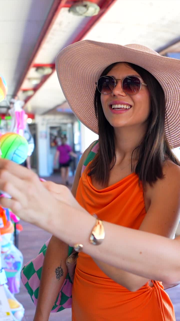 Women in hats and summer outfits