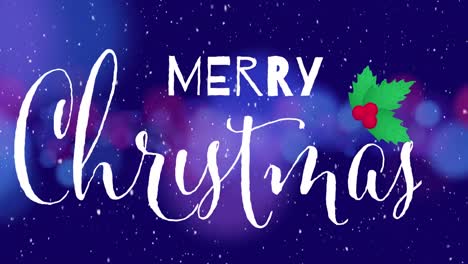 Animation-of-christmas-greetings-text-over-christmas-holly