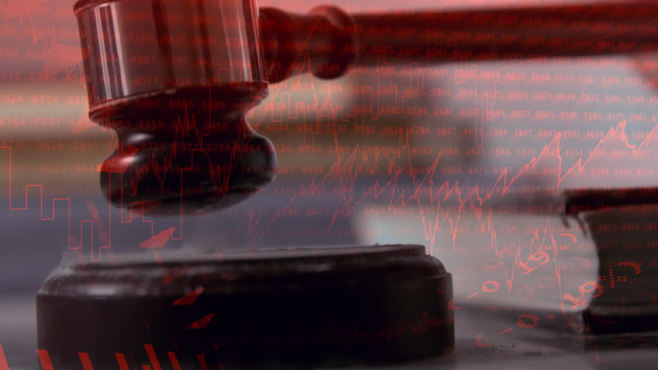 Conceptual digital animation of a business graph against the financial figures on the screen 4k