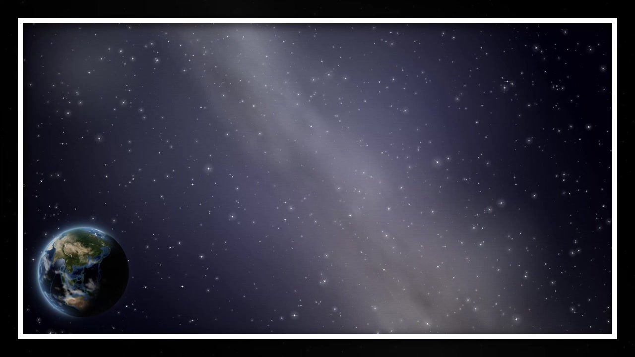 Una animación 3D realista del planeta Tierra girando sobre un fondo de galaxia estrellada en bucle
