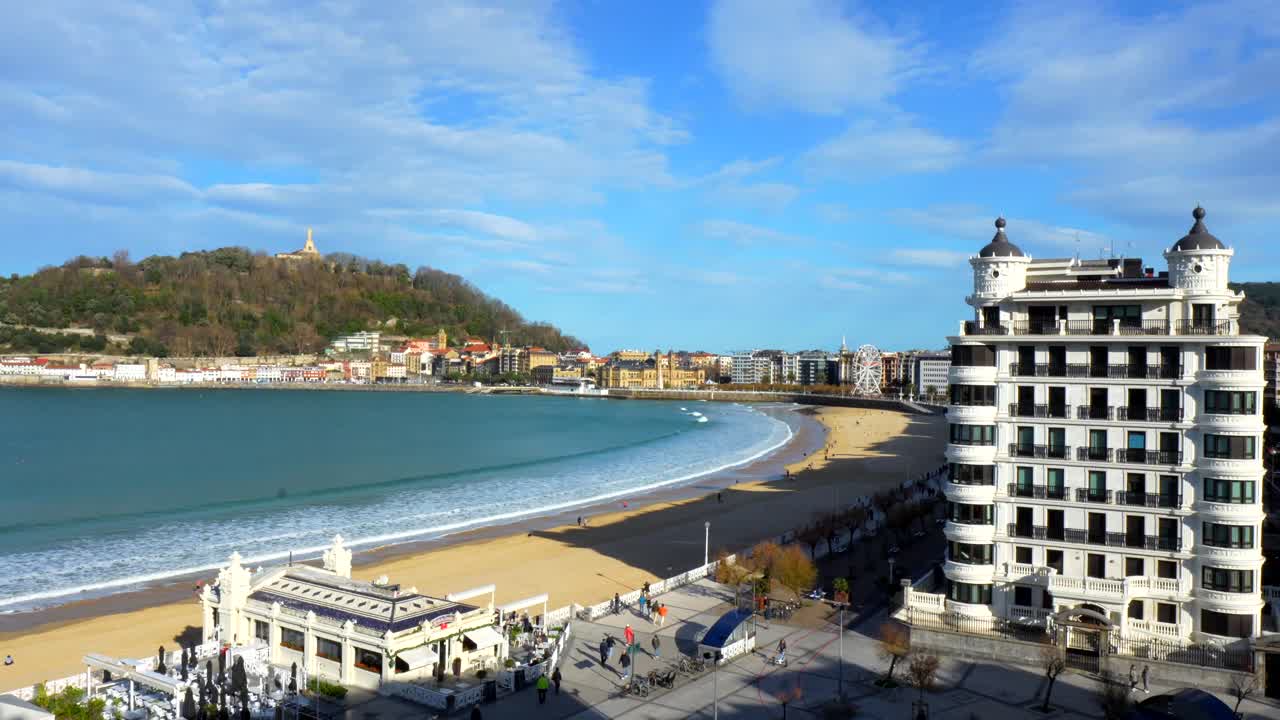 Panorama urbano della spiaggia di San Sebastian
