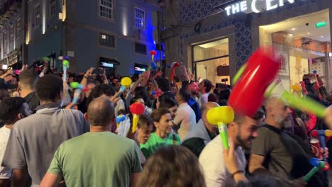 festive crowd celebration