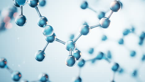 transparent molecules background, 3d rendering.