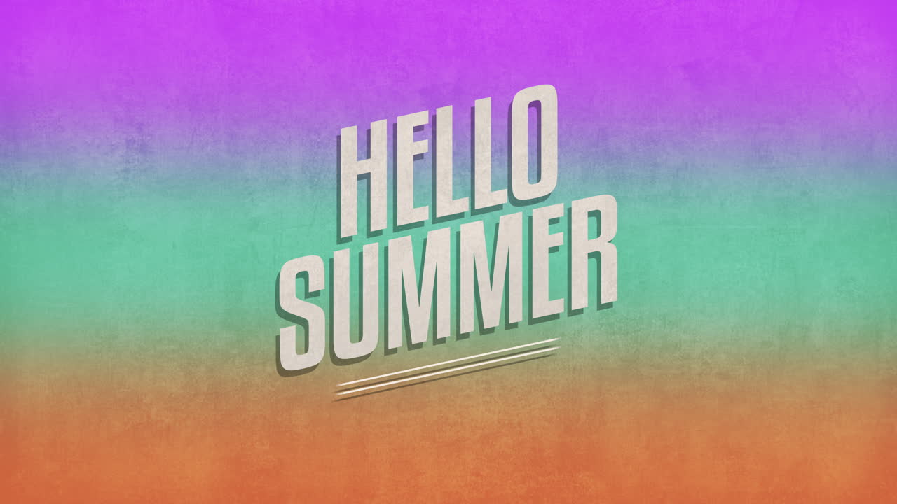 hola verano en textura grunge colorida