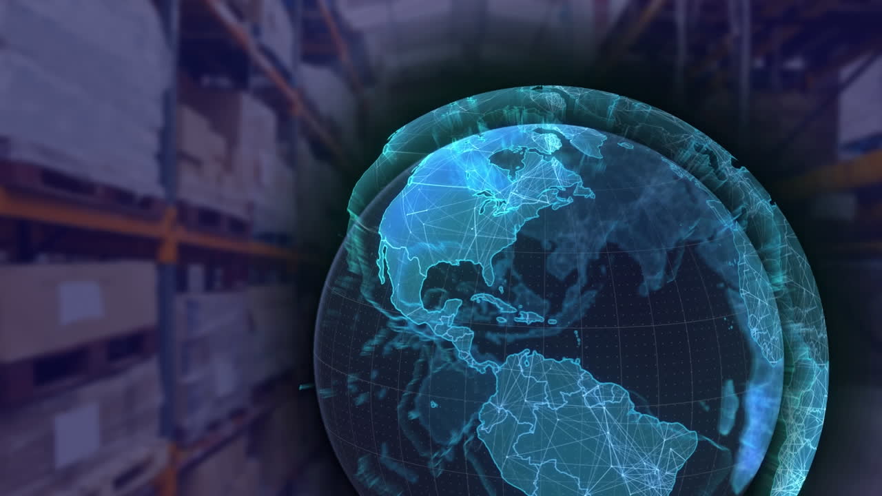 animación del globo sobre el almacén.