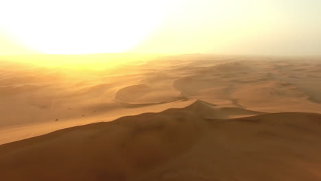 morning comes to the namibian desert