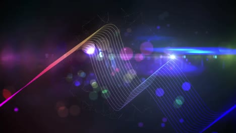 animation of colorful wave and light trails