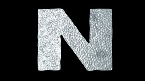 letter n - animated ice water letters concept