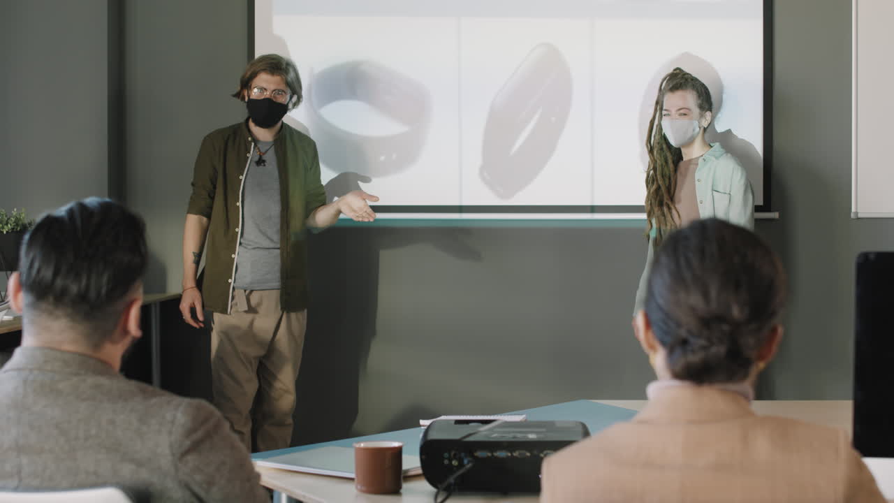 Business presentation on new smartwatches