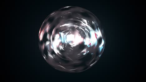 3d abstract magic sphere is in dark space, 3d render computer generated background