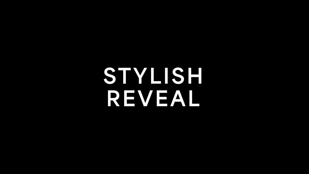 Minimalistinen kineettisen typografian liikegrafiikan alkutunnus