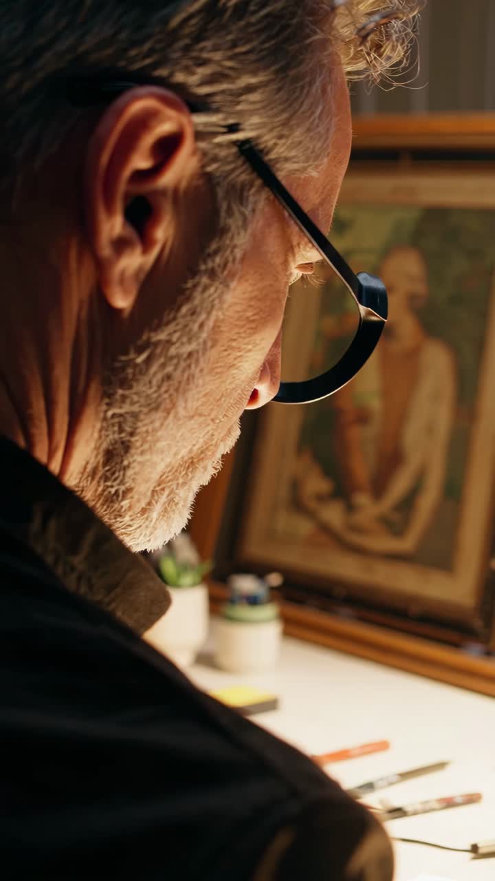 예술 작품 을 연구 하는 사람