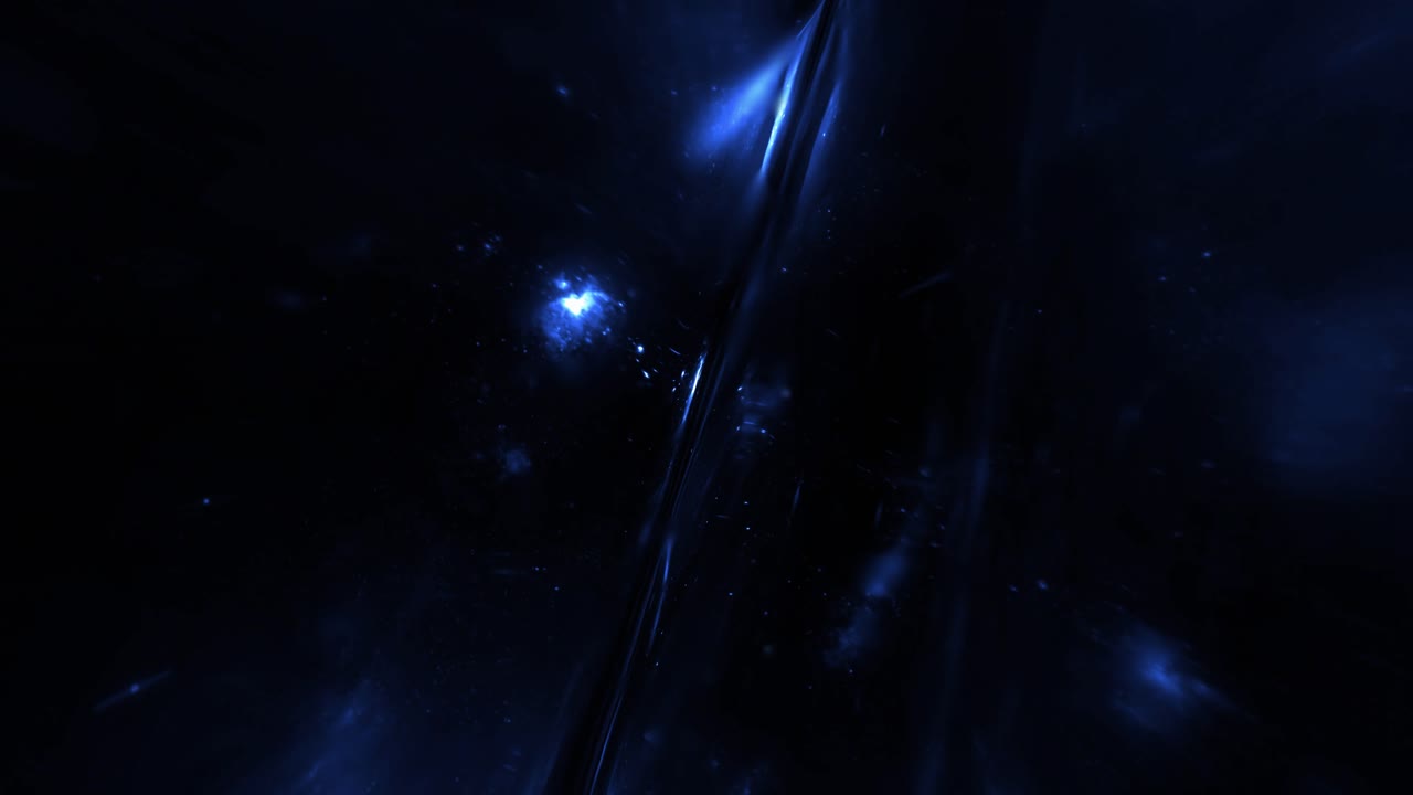 Dark blue cosmos, space background. Seamless Loop