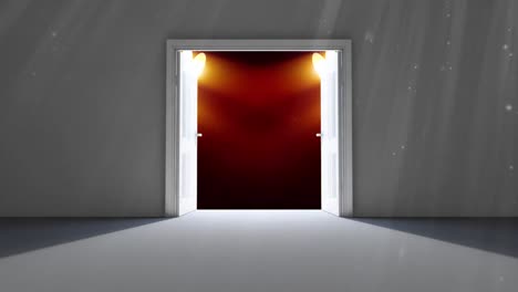 Animation-of-spot-lights-over-open-door