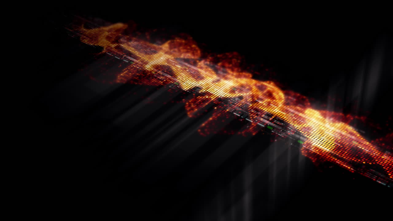 Futuristic data matrix simulation featuring metaverse-inspired elements, an information network, and hi-tech digital data telemetry with encrypted numbers. A dynamic background for computer display