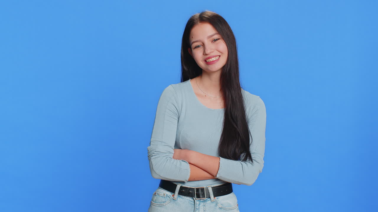 Happy woman greatly approves your suggestion shaking head approval yes good idea like feedback