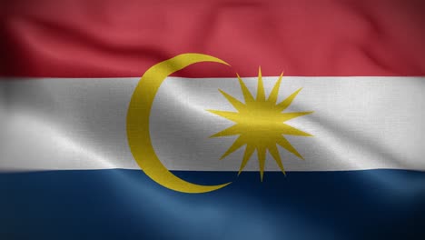 la bandera de malasia de labuan tiene un fondo de bucle 4k