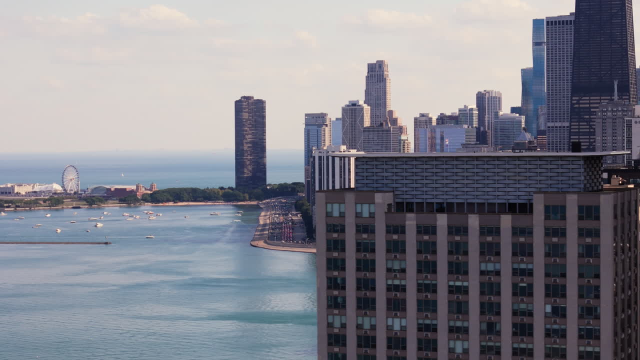 Chicago Skyline and Lakefront View
