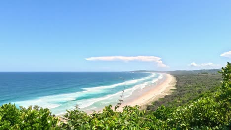 a panoramic view of a beautiful coastline