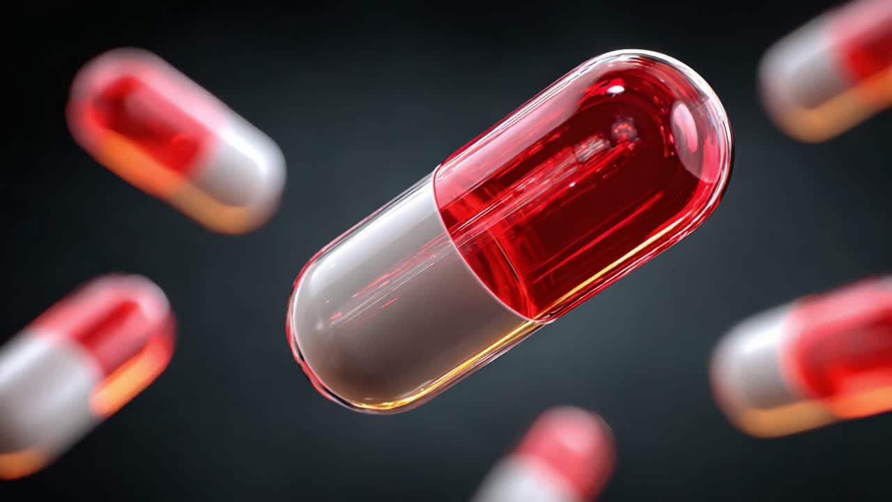 Dynamic Display of Capsules in a Floating Animation: An Exploration of Pharmaceutical Design and Innovation with a Focus on Colors and Forms