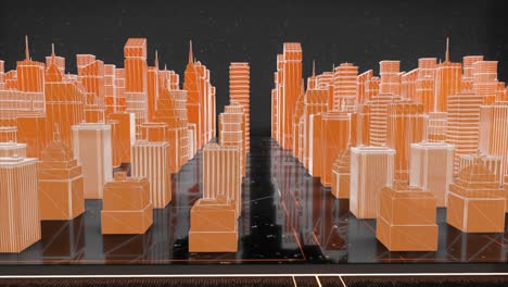 wireframe cityscape