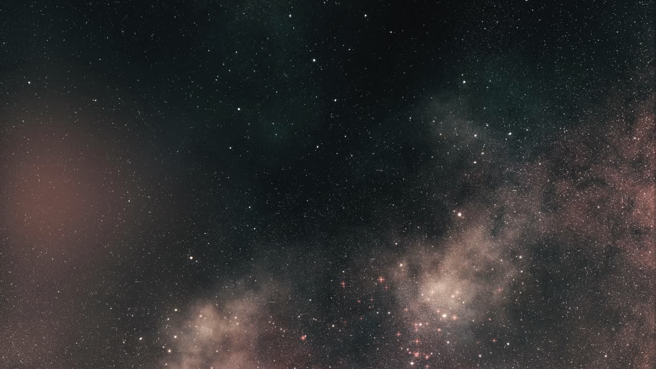 Stunning Interstellar Nebula and Starry Night Sky