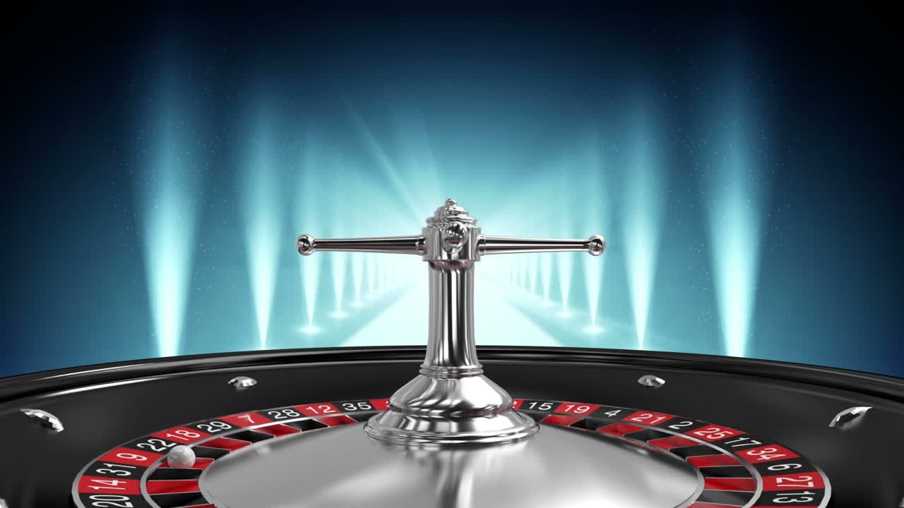 Roulette da casinò con luci lampeggianti
