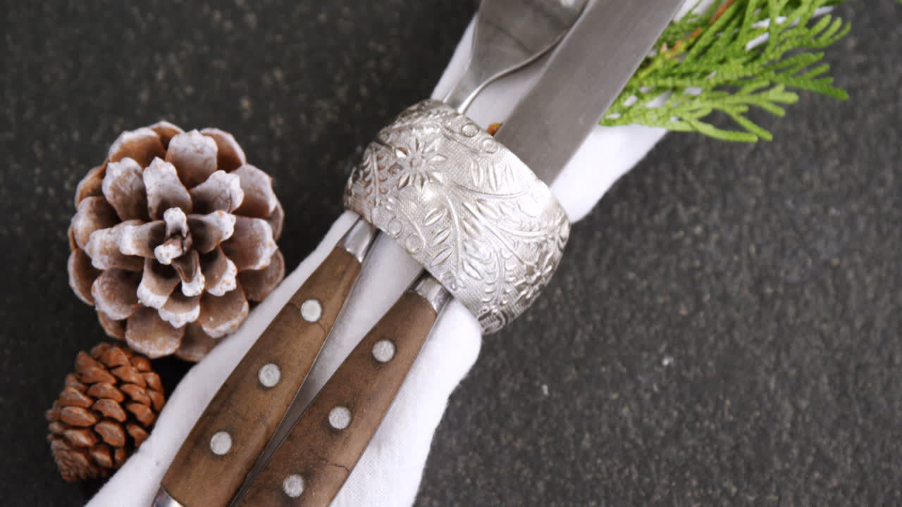 Various cutlery on wooden table 4k