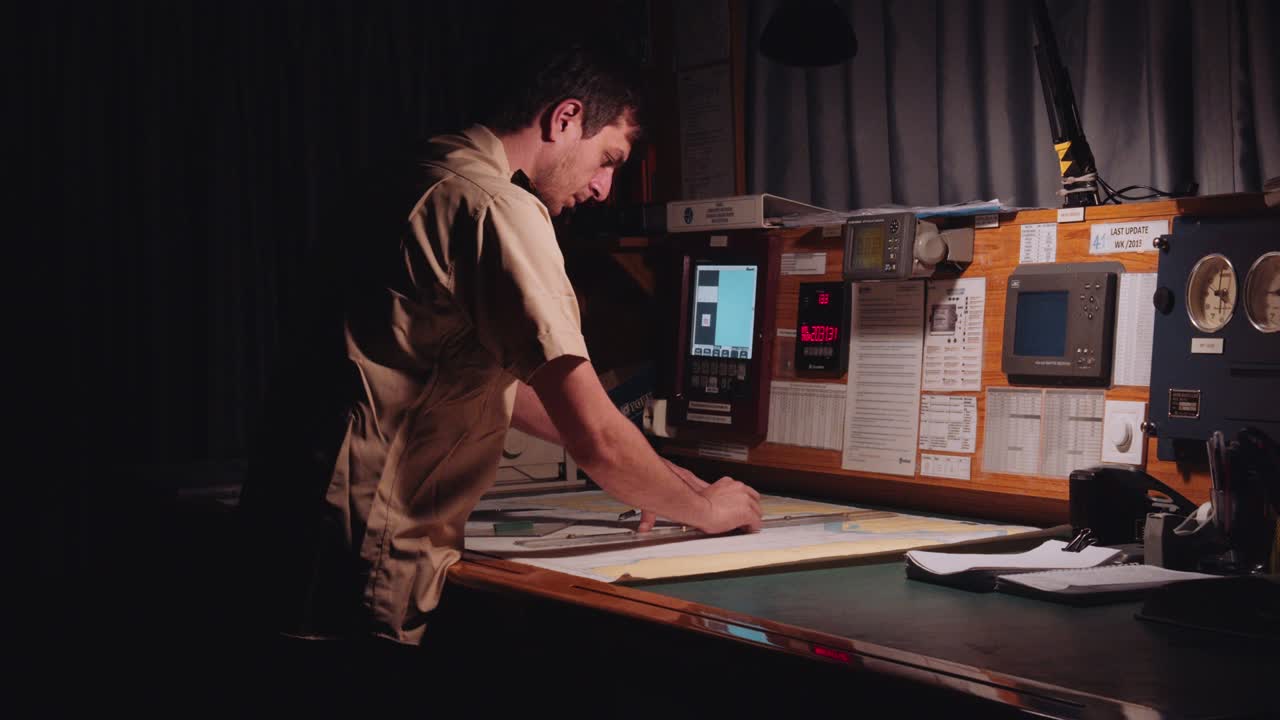 Officer calculate the destination on the map