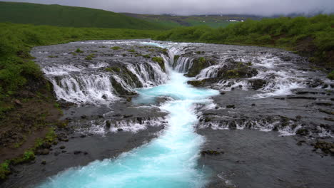 bruarfoss waterfall in brekkuskogur, iceland.