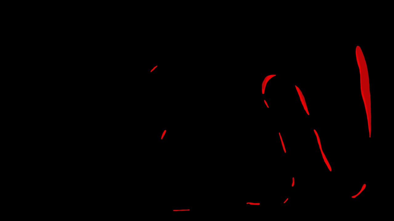 Red Liquid Element Flowing And Swirling On Black Background