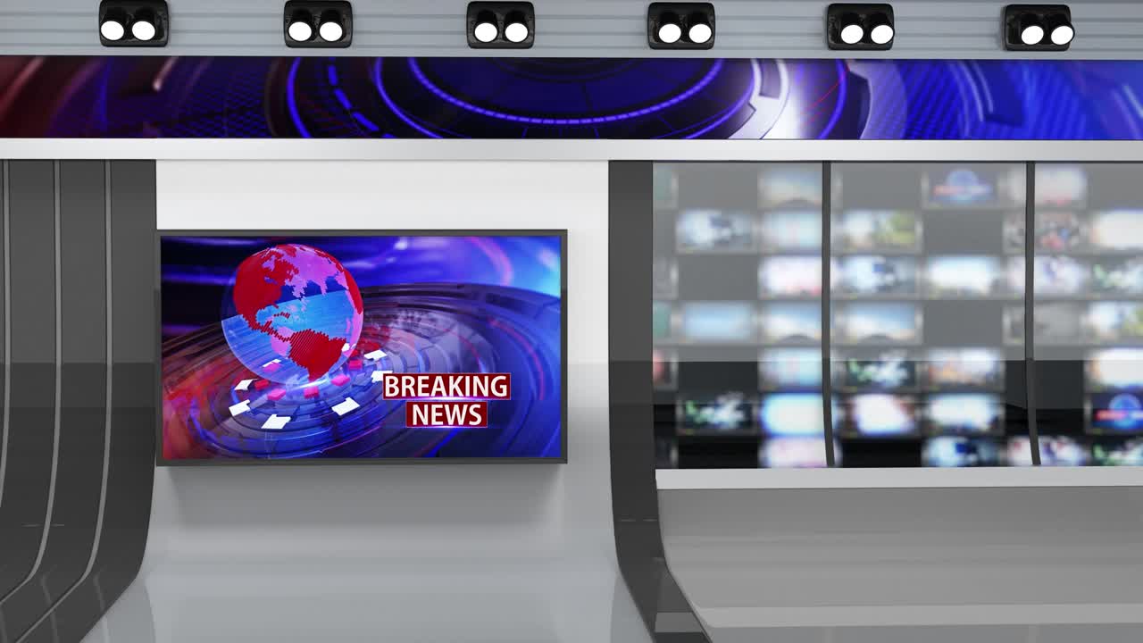 3d 가상 뉴스 스튜디오 배경, 루프