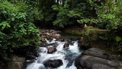 Tropischer-Fluss,-Der-Durch-Den-Dschungel-Von-Costa-Rica-Fließt