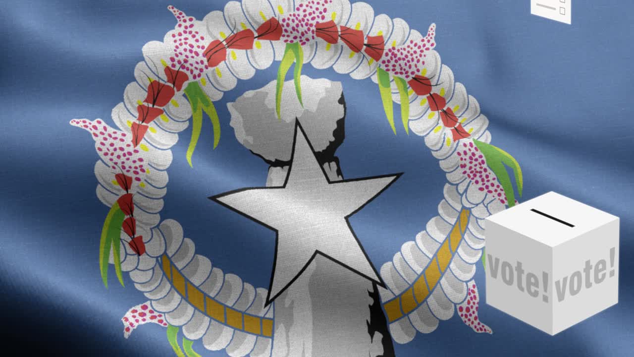 북마리아나 제도의 국기 - 북마리아라 제도의 발 - 높은 세부 사항 - 국가 발 북 마리아나 제도 파동 패턴 루프 할 수 있는 요소 - 직물 질감 및 끝없는 루프