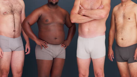 hombres, positividad corporal y comunidad con diversidad