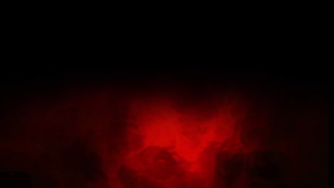 glowing red light and smoke