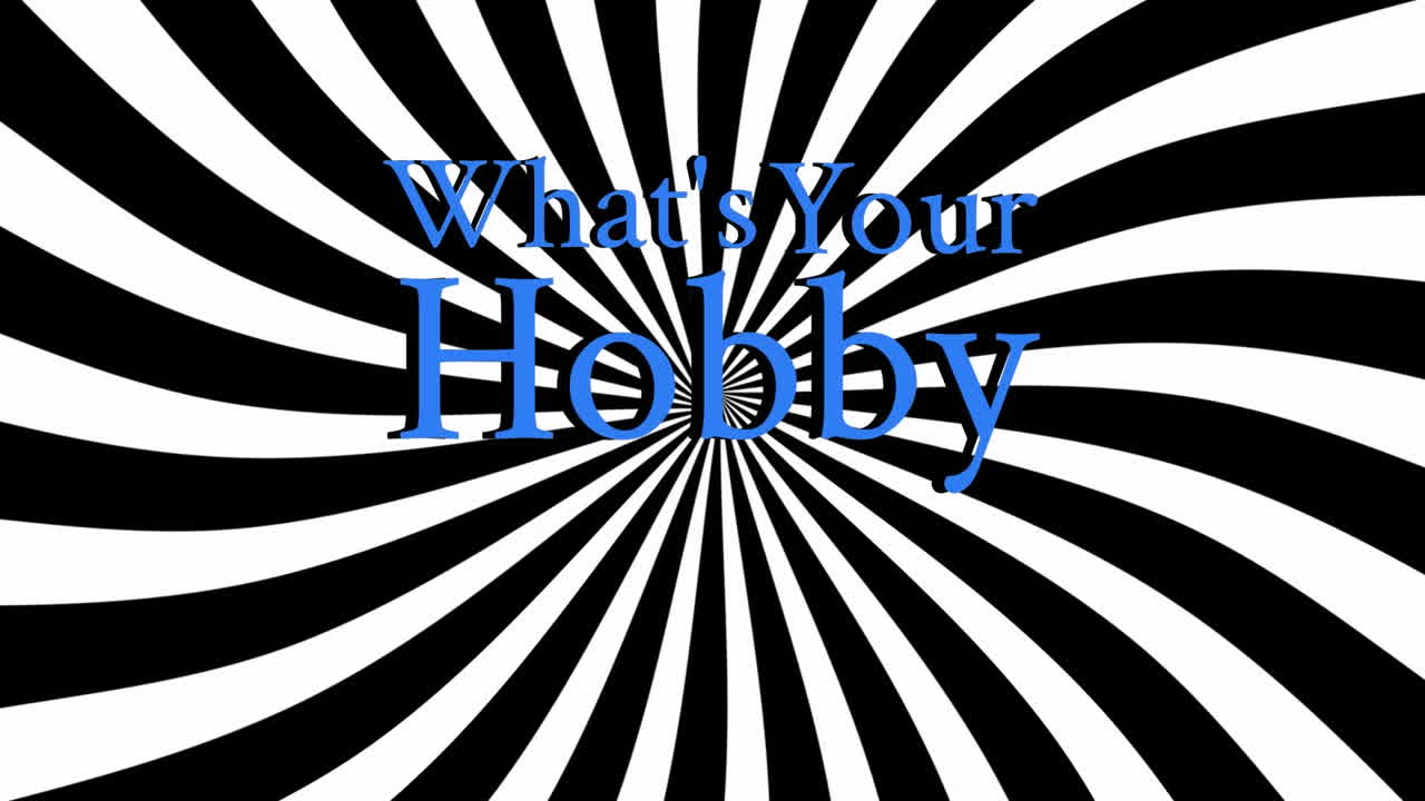 당신의 취미가 무엇인지 애니메이션 줄무 ⁇  배경에 텍스트