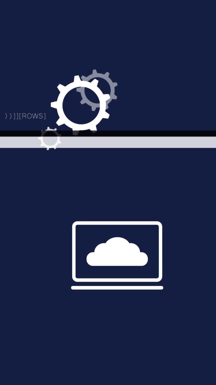 Animation of vhs effect over multiple digital icons and against blue background