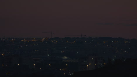 urban night lights panorama